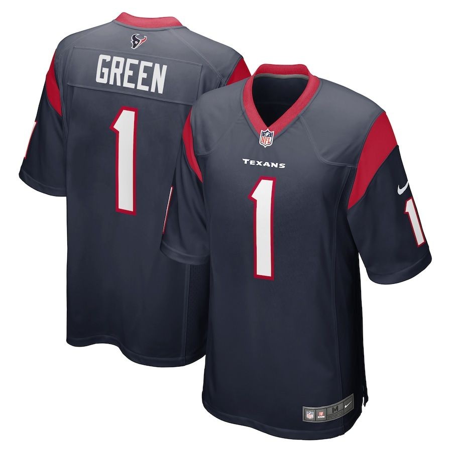 Men’s Houston Texans Kenyon Green Navy 2022 NFL Draft First Round Pick Player Game Jersey