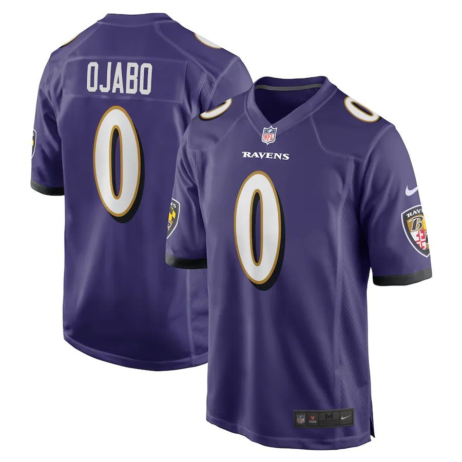Men’s Baltimore Ravens David Ojabo Purple 2022 NFL Draft Pick Player Game Jersey