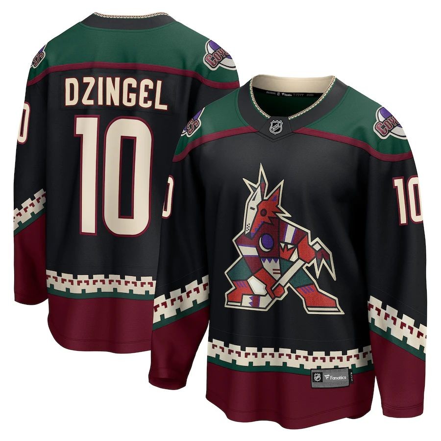 Men’s Arizona Coyotes 10 Ryan Dzingel Fanatics Branded Black Home Breakaway Player Jersey