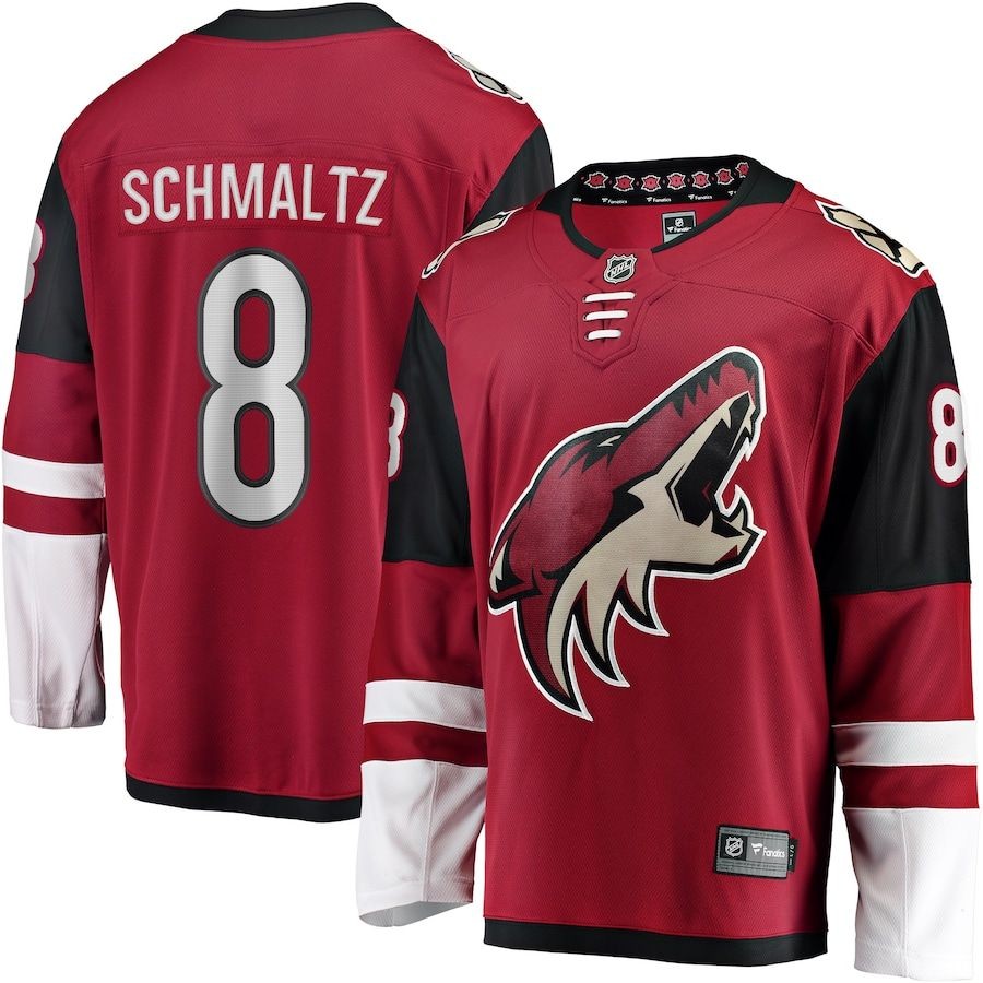 Men’s Arizona Coyotes 8 Nick Schmaltz Fanatics Branded Garnet Team Color Breakaway Player Jersey