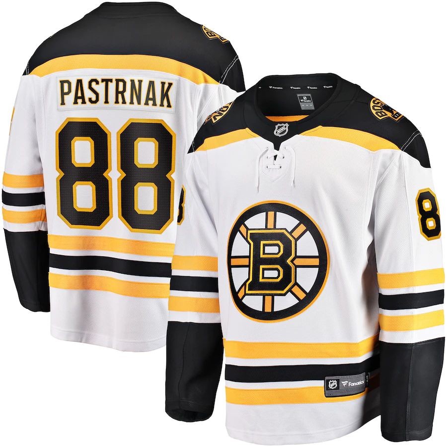Men’s Boston Bruins 88 David Pastrnak Fanatics Branded Premier Breakaway Player Jersey