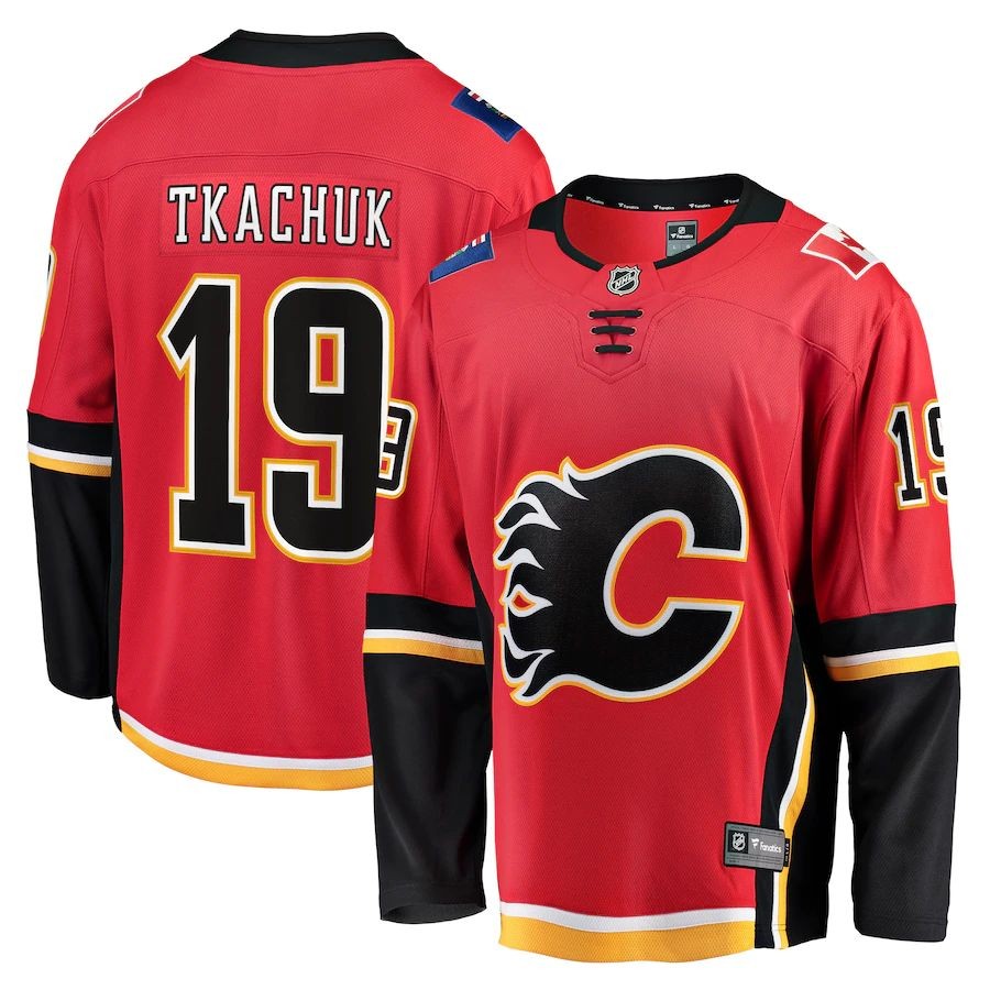 Men’s Calgary Flames 19 Matthew Tkachuk Fanatics Branded Red Alternate Premier Breakaway Player Jersey