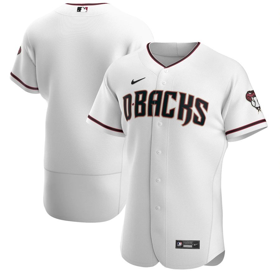 Men’s Arizona Diamondbacks White Crimson Home Authentic Team Jersey