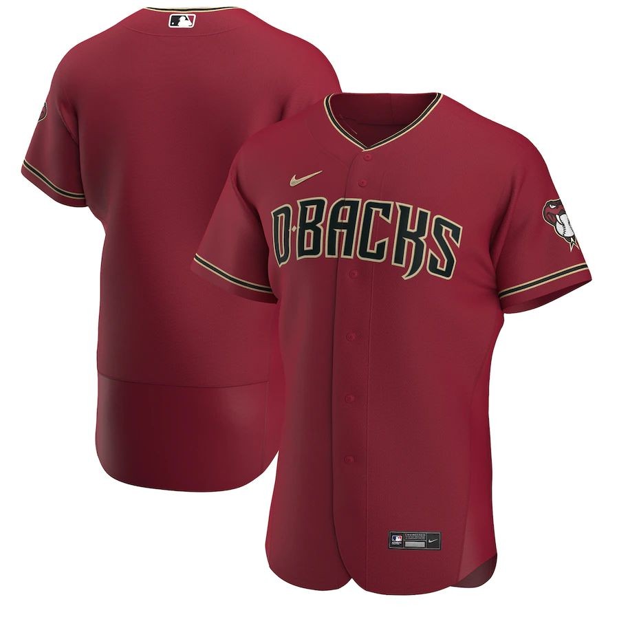 Men’s Arizona Diamondbacks Crimson Alternate Authentic Team Jersey