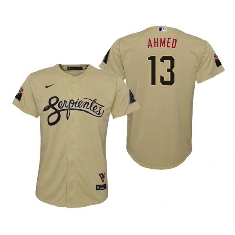 Men’s Arizona Diamondbacks Nick Ahmed Gold Serpientes City Connect Jersey