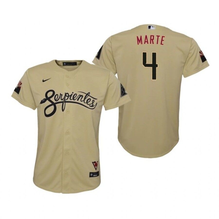 Men’s Arizona Diamondbacks Ketel Marte Gold Serpientes City Connect Jersey