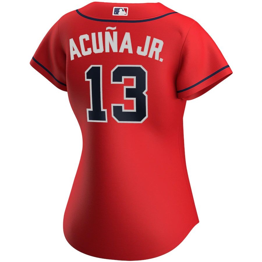 Women’s Atlanta Braves Ronald Acuna Jr. Nike Red Alternate Replica Player Jersey