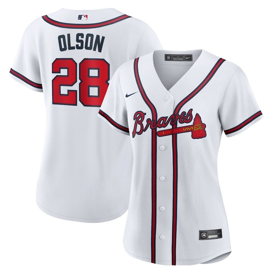 Women’s Atlanta Braves Matt Olson White Home Replica Player Jersey