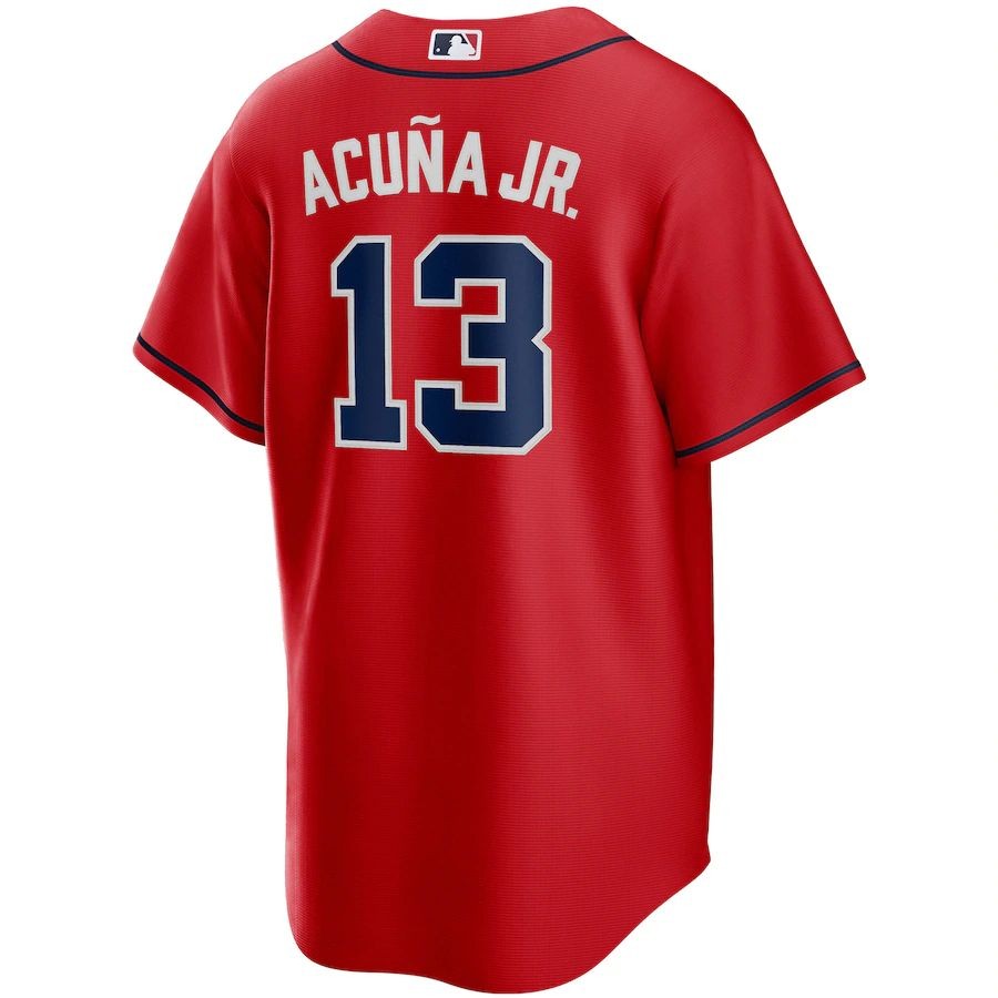 Men’s Atlanta Braves Ronald Acuna Jr. Nike Red Alternate Replica Player Name Jersey