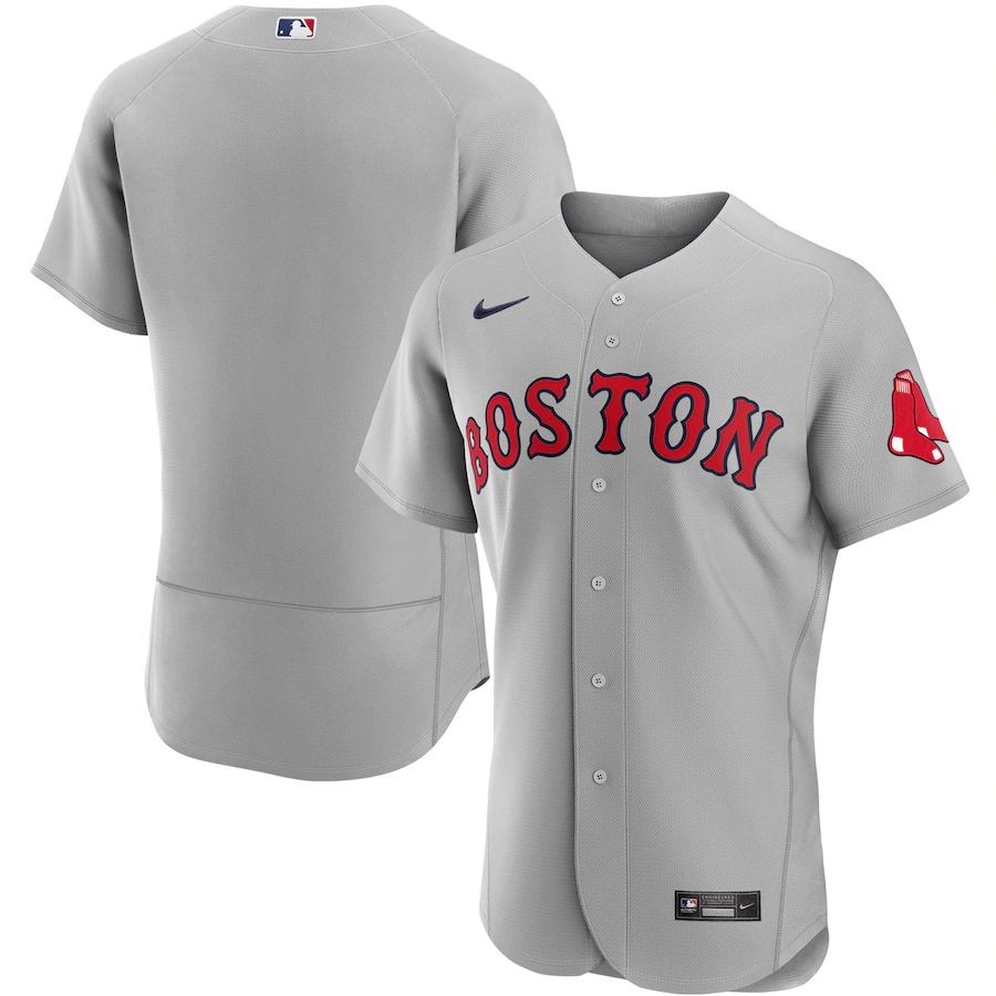 Men’s Boston Red Sox Gray Road Team Jersey