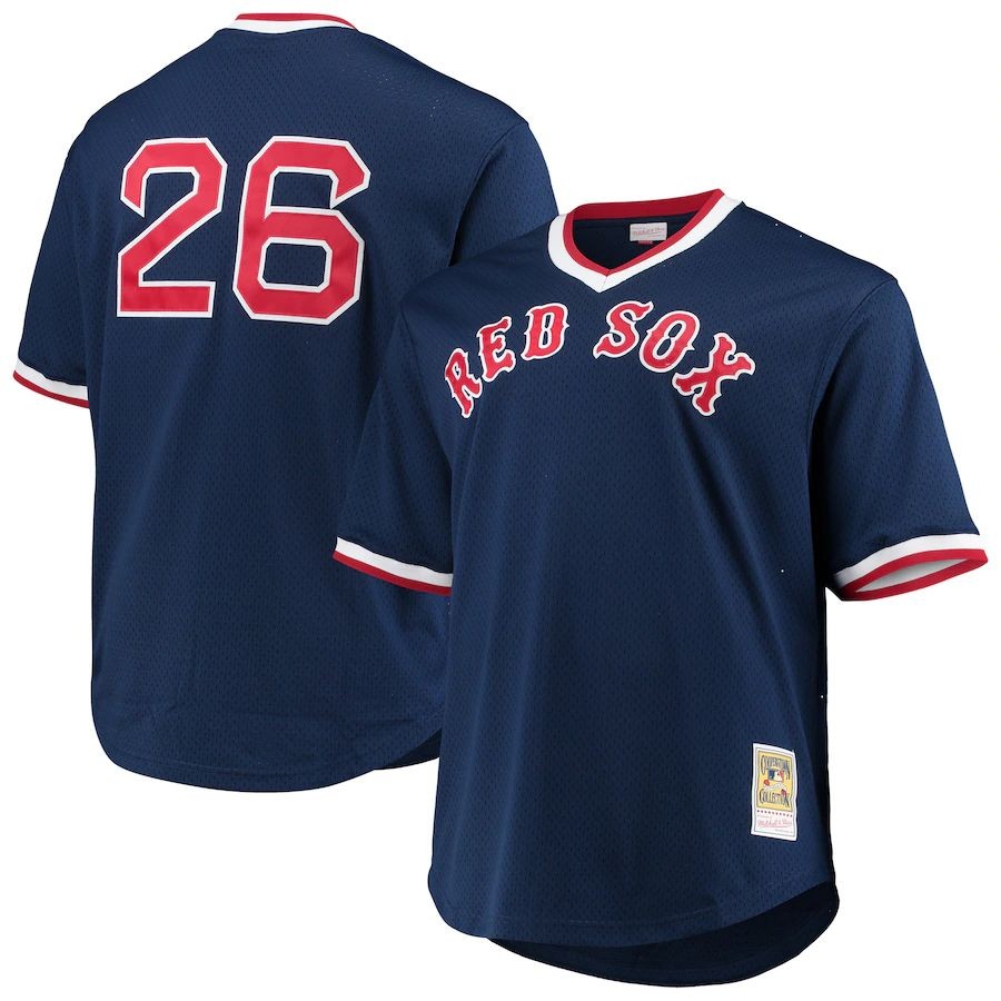 Men’s Boston Red Sox Wade Boggs Mitchell & Ness Navy Big & Tall Cooperstown Collection Mesh Batting Practice Jersey