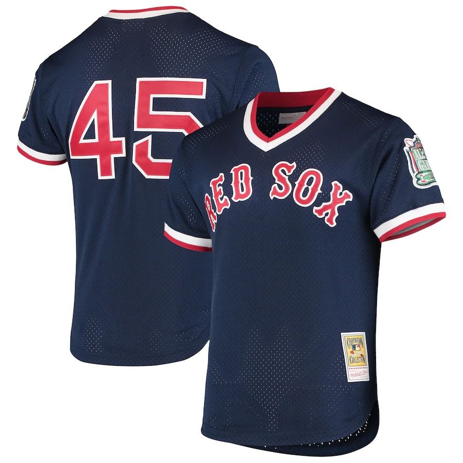 Men’s Boston Red Sox Pedro Martinez Mitchell & Ness Navy 1999 Cooperstown Collection Mesh Batting Practice Jersey