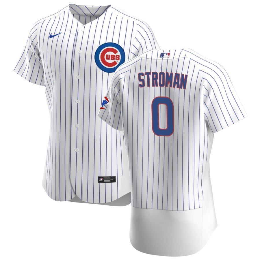 Men’s Chicago Cubs 0 Marcus Stroman White Home Authentic Jersey