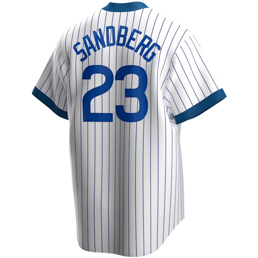 Men’s Chicago Cubs Ryne Sandberg White Home Cooperstown Collection Player Jersey