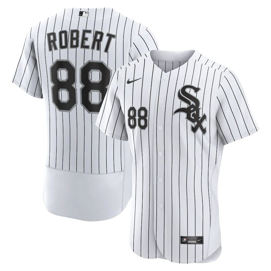 Men’s Chicago White Sox 88 Luis Robert White Home Player Jersey