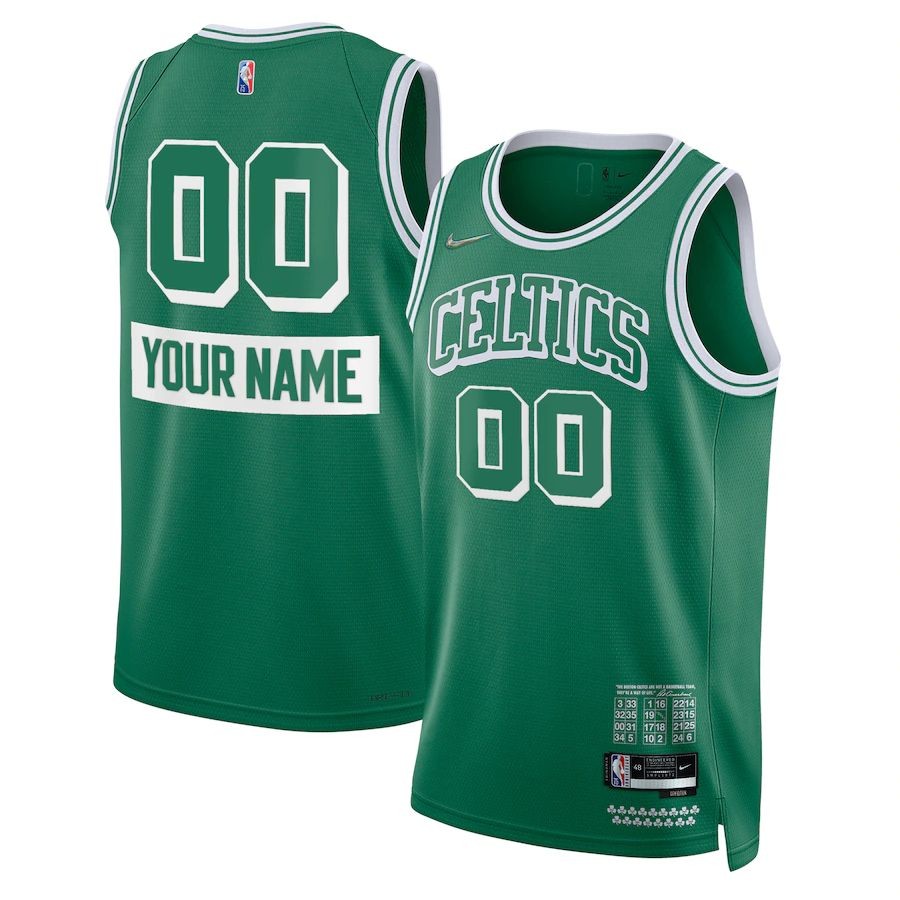 Men’s Boston Celtics Kelly Green 2021-22 Swingman Custom Jersey – City Edition