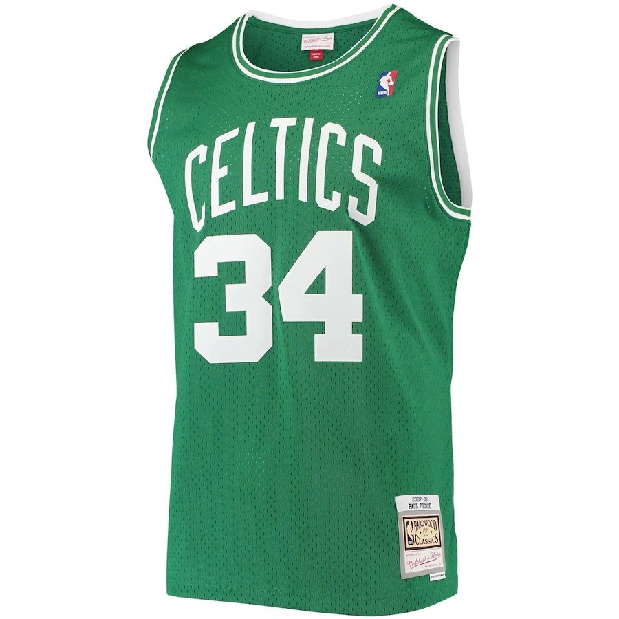 Men’s Boston Celtics Paul Pierce Mitchell & Ness Kelly Green 2007-08 Hardwood Classics Swingman Jersey