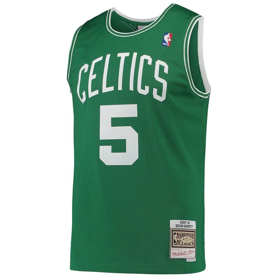 Men’s Boston Celtics Kevin Garnett Mitchell & Ness Kelly Green Hardwood Classics 2007-08 Swingman Jersey
