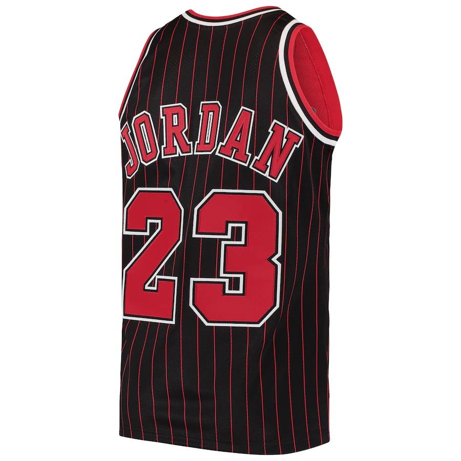 Men’s Chicago Bulls 23 Michael Jordan Mitchell & Ness Black 1996 Hardwood Classics Jersey