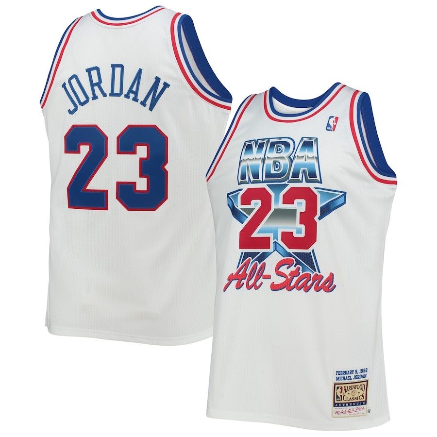 Men’s Eastern Conference Michael Jordan Mitchell & Ness White Hardwood Classics 1992 NBA All-Star Game Authentic Jersey
