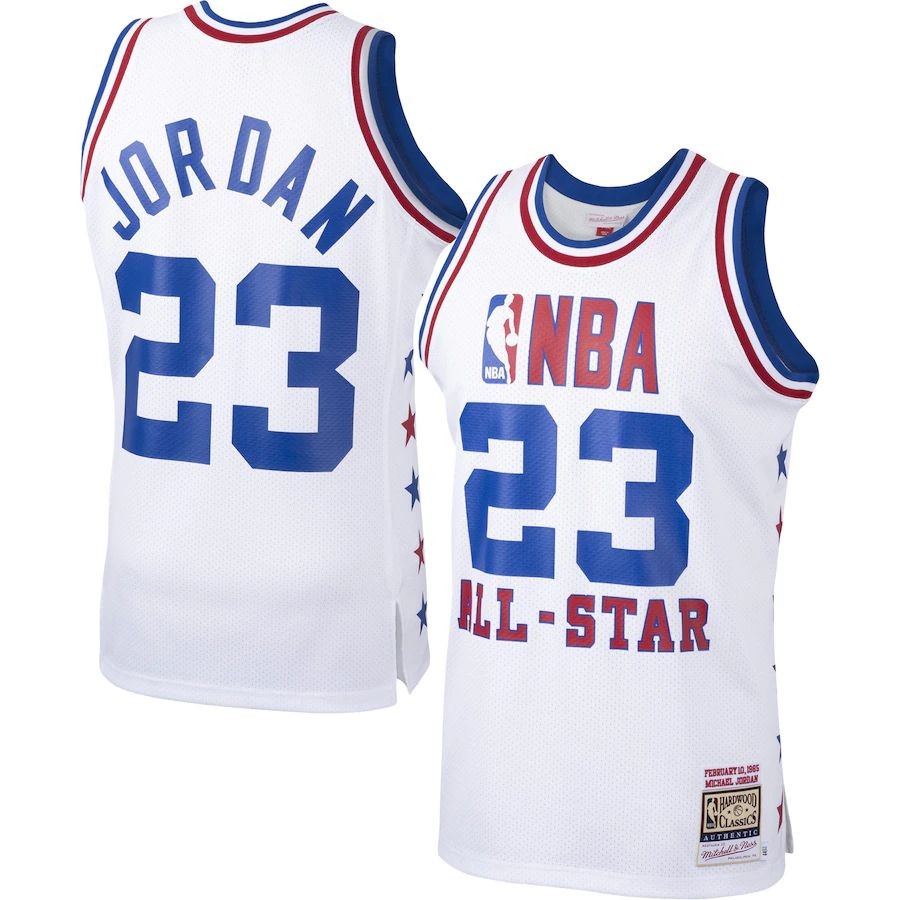 Men’s Eastern Conference Michael Jordan Mitchell & Ness White 1985 NBA All-Star Game Authentic Jersey