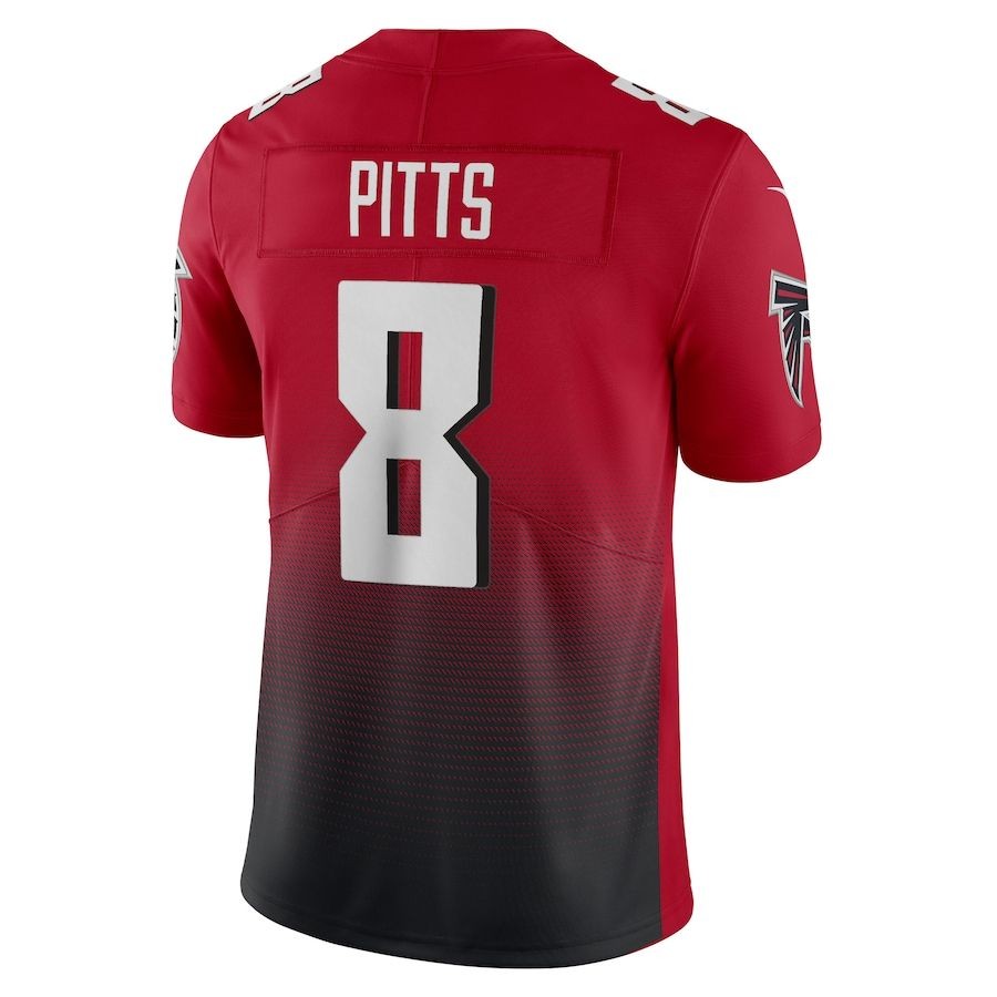 Men’s Atlanta Falcons Kyle Pitts Red Alternate 2 Vapor Limited Jersey 01