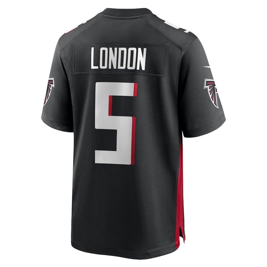 Men’s Atlanta Falcons Drake London Black 2022 NFL Draft First Round Pick Game Jersey