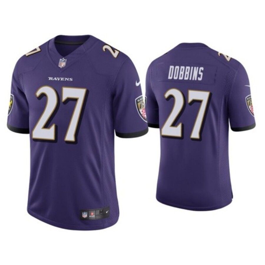 Men’s Baltimore Ravens J.K. Dobbins Purple Vapor Untouchable Limited Jersey