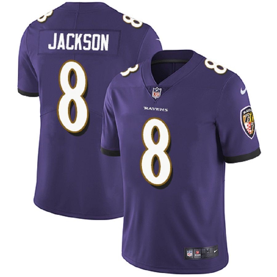 Men’s Baltimore Ravens Lamar Jackson Purple Vapor Untouchable Limited Jersey