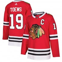 Men's Chicago Blackhawks 19 Jonathan Toews adidas Red Authentic Player Jersey