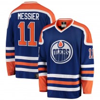 Men's Edmonton Oilers 11 Mark Messier Blue Premier Breakaway Retired Player Jersey