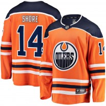 Men's Edmonton Oilers 14 Devin Shore Orange Home Breakaway Player Jersey