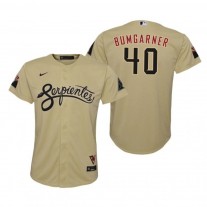 Men's Arizona Diamondbacks Madison Bumgarner Gold Serpientes City Connect Jersey