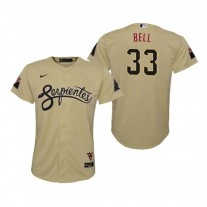 Men's Arizona Diamondbacks Jay Bell Gold Serpientes City Connect Jersey