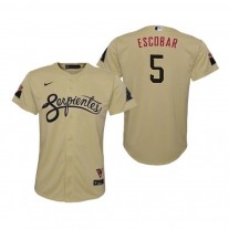 Men's Arizona Diamondbacks Eduardo Escobar Gold Serpientes City Connect Jersey