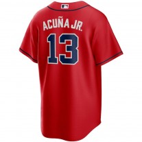 Men's Atlanta Braves Ronald Acuna Jr. Nike Red Alternate Replica Player Name Jersey