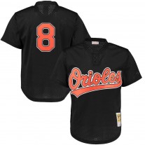 Men's Baltimore Orioles Cal Ripken Jr. Mitchell & Ness Black Cooperstown Mesh Batting Practice Jersey