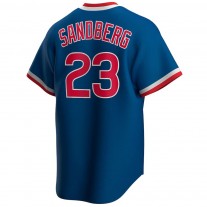 Men's Chicago Cubs Ryne Sandberg Royal Road Cooperstown Collection Player Jersey