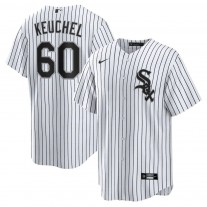 Men's Chicago White Sox 60 Dallas Keuchel White Home Replica Player Jersey