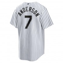 Men's Chicago White Sox Tim Anderson White Home Replica Player Jersey