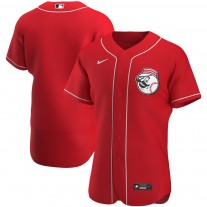 Men's Cincinnati Reds Scarlet Alternate Authentic Team Logo Jersey