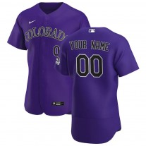 Men's Colorado Rockies Purple Alternate Authentic Custom Jersey