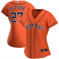 Women's Houston Astros 27 Jose Altuve Replica Player Jersey