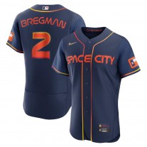 Men's Houston Astros 2 Alex Bregman Navy 2022 City Connect Player Jersey