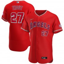 Men's Los Angeles Angels 27 Mike Trout Team Player Jersey