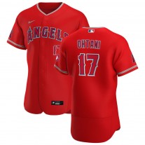 Men's Los Angeles Angels 17 Shohei Ohtani Scarlet Alternate Red Team Player Jersey