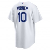 Men's Los Angeles Dodgers 10 Justin Turner White Home Replica Player Name Jersey