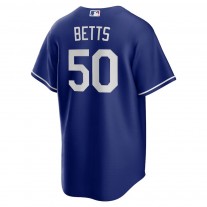 Men's Los Angeles Dodgers 50 Mookie Betts Royal Alternate Replica Player Name Jersey