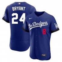 Men's Los Angeles Dodgers 8-24 Kobe Bryant Royal City Connect Authentic Jersey