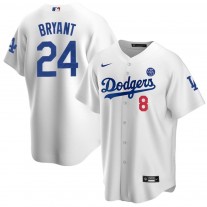 Men's Los Angeles Dodgers 8-24 Kobe Bryant Memorial White Baseball Jersey